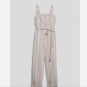 GAP | Rainbow Apronneck Multi Color Stripe Sleeveless Jumpsuit Size 2 Women's